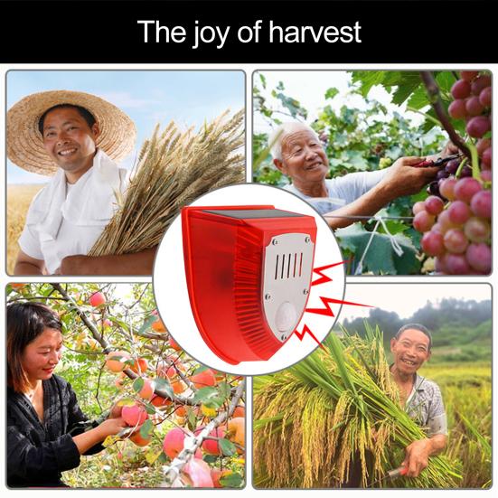 Animal Repellent Infrared Induction Solar Energy Ultrasonic Flash Warning Red LED Light Anti-theft Pest Repellent Home Supply