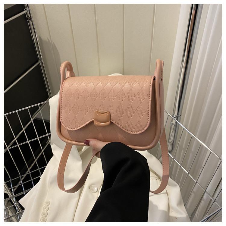Fashionable Casual Commuter Crossbody Bag 2023 Summer New Style Stylish Simple Shoulder Bag Small Square Bag Women Black розовый