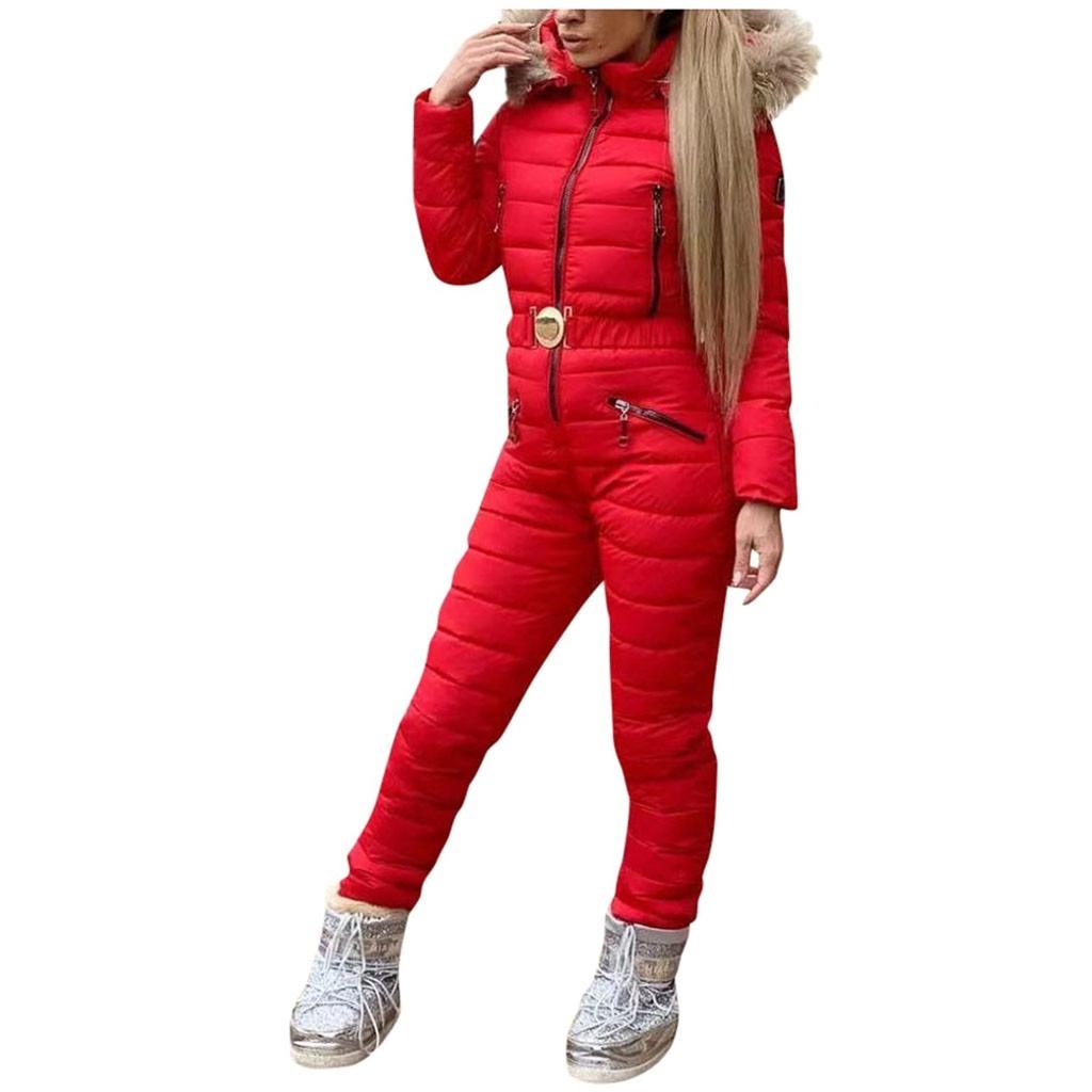 Women Fashion Casual Thick Hot Snowboard Skisuit Outdoor Sports Zipper Ski Suit