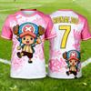 One Piece Summer New Luffy  Zoro Number 7  3D All Over Print Breathable Graffiti Anime Soccer Streetwear Unisex Casual Tee