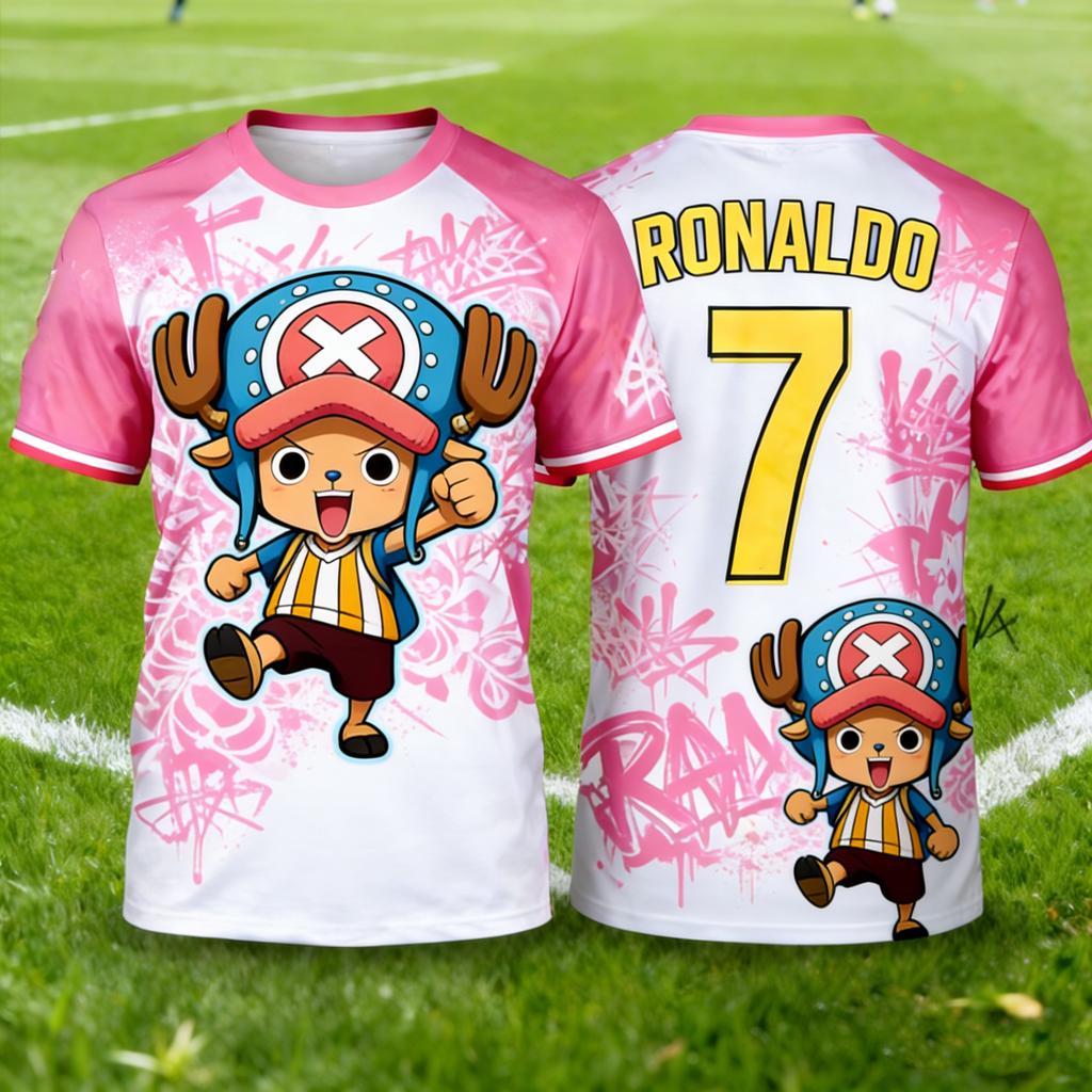 One Piece Summer New Luffy  Zoro Number 7  3D All Over Print Breathable Graffiti Anime Soccer Streetwear Unisex Casual Tee
