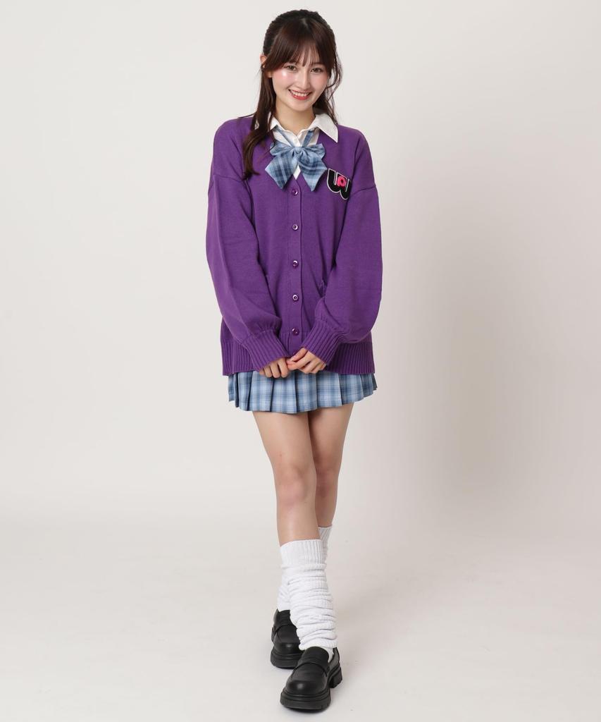 WEGO World Pegasus Collaboration Cute Knit Outerwear for Long Fall Perfect for Students and High School Size Purple Cardigan, School, Girly, Sleeve,