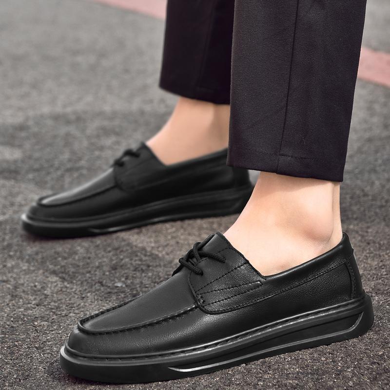 Echtes Leder Herren Freizeitschuhe Herren Atmungsaktive Slip-on-Fahrschuhe Herren Freizeitschuhe