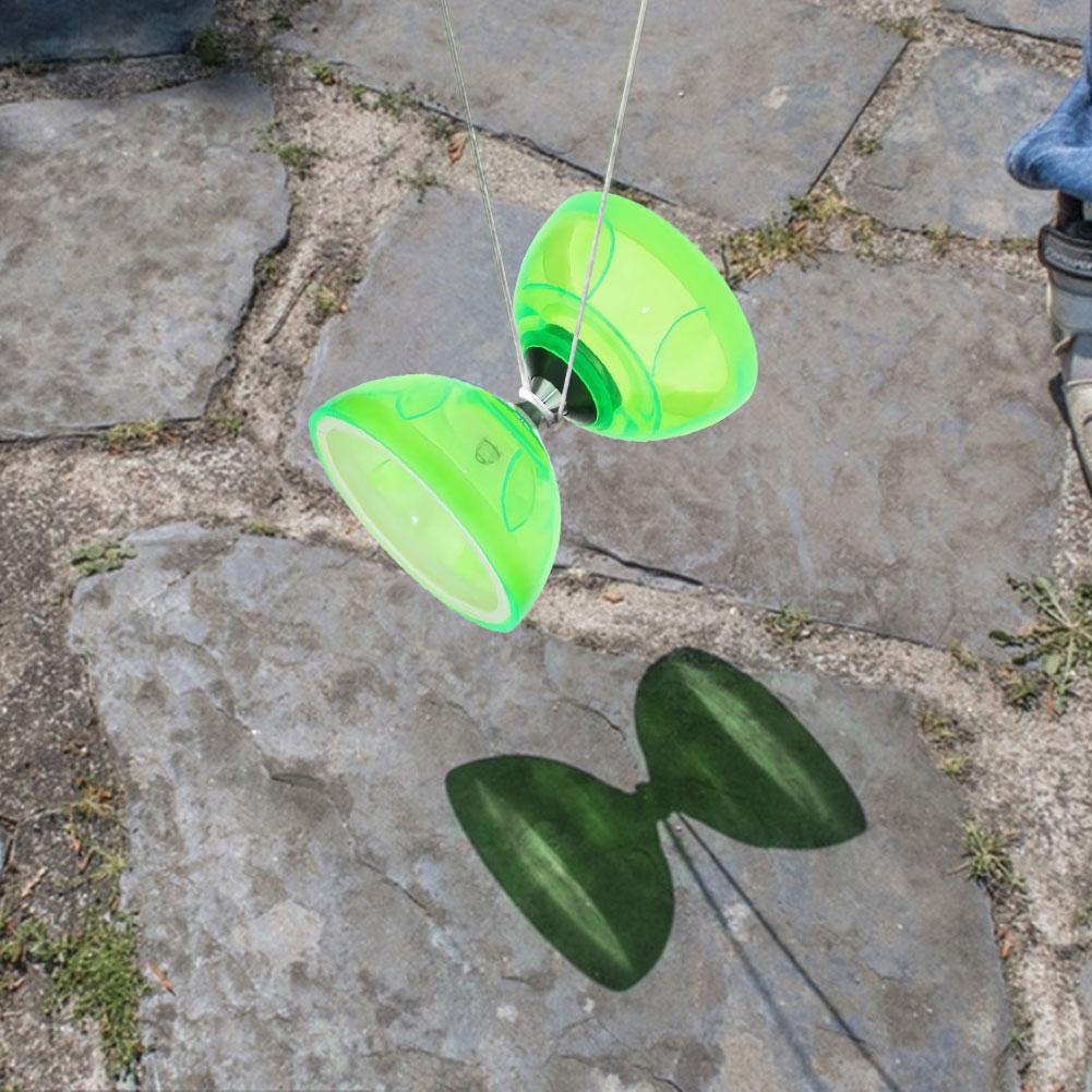 Portable Chinese Yoyo Diabolo with 2 Diabolo Sticks String and Net Bag Juggling Diabolo for Adults Kids Elderly Exercise Gear