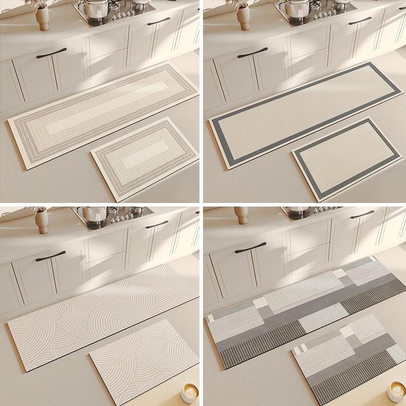 Non-slip Floor Mats Diatomite Kitchen Rug Absorbent Drying Mats Long Carpets Entrance Doormat Kitchen Carpet Foot Pad Home Decor