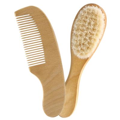 VICASKY 1 Set Wool Brush Baby Baby Hair Wooden Comb for for Toddlers Set, Hairbrush, Comb, Shampoo, Newborn, Comb, Care, Wool, Beechwood,