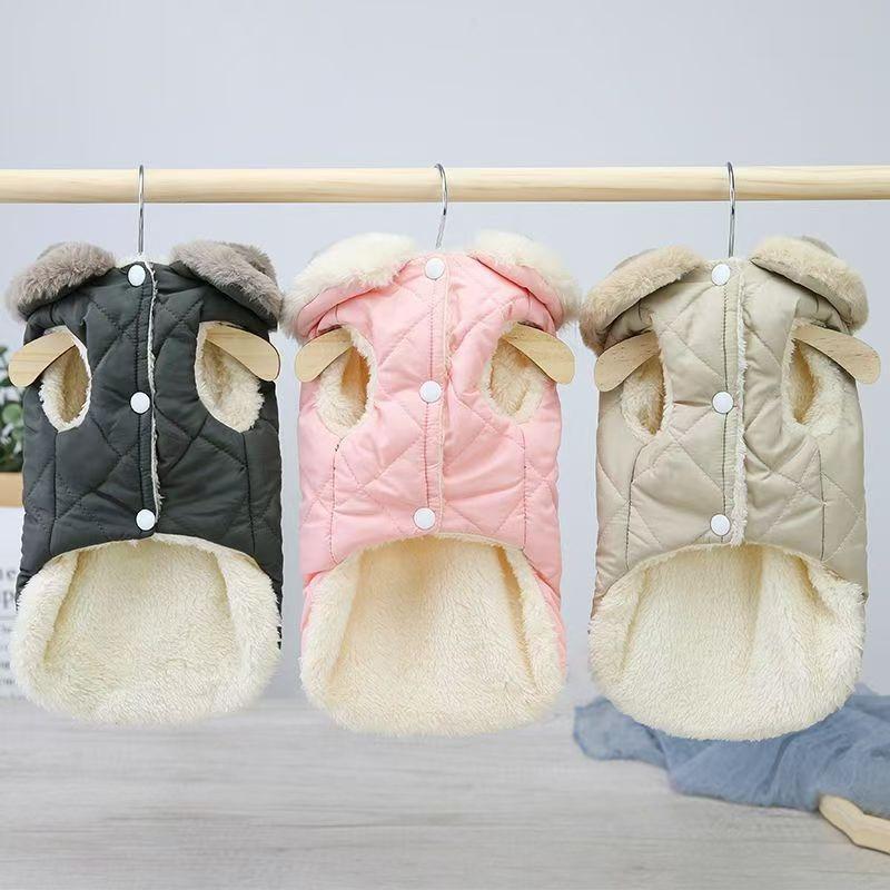 Pet Clothing: Checked Cotton Jackets, Vests, Teddy Dog Clothes, Small Cotton-padded Jackets, Medium and Small-sized Dog Clothes