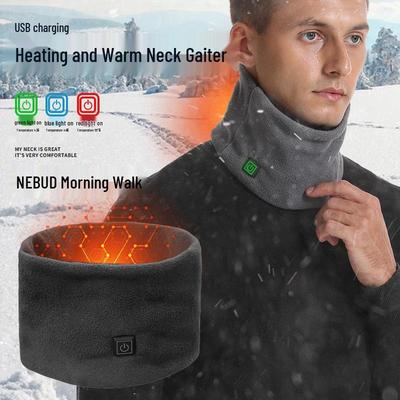 Écharpe polaire électrique unisexe à trois vitesses chauffante par USB pour chauffe-cou et protection contre le froid