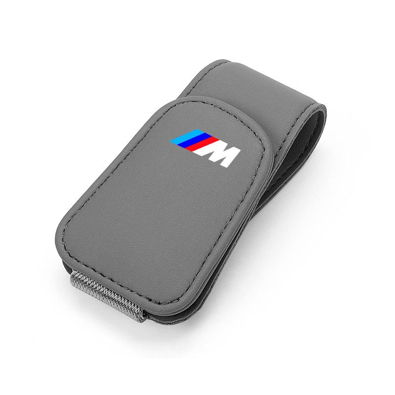 KSMH6 Car Sun Visor Magnetic Leather Sunglasses Clip For BMW M Performance E46 E90 E60 F20 X1 F10 F30 X3 E70 E87 E36 G11 X