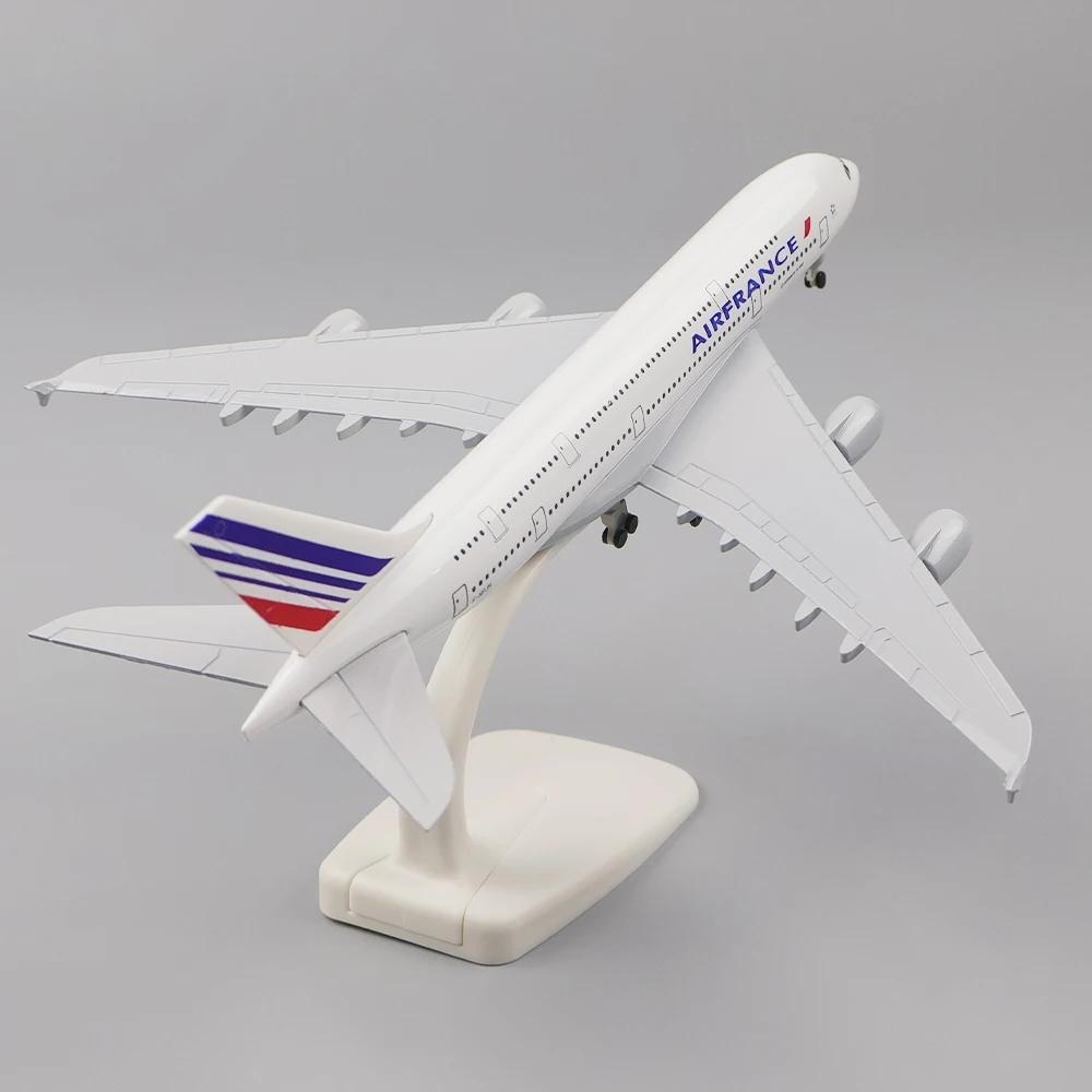 1/400 Model Planes A380 France Airline Alloy Airplane Kids Toys Airbus A380 Collectible Miniature Airplane Display Model