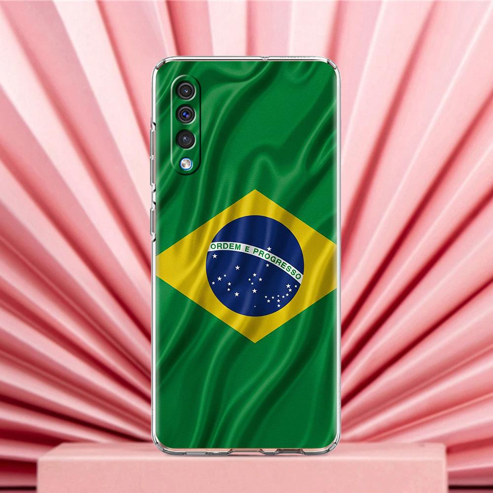 Phone Case For Samsung A56 A36 A26 A24 A16 A14 A12 A32 A50 A70 A20E A22 A40 A34 A54 A42 A52 5G A04s A06 Cover Large Brazil Flag