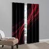 2 Stück   Kreative Vorhänge Modern Schwarz & Rot Farbblock Polyester Gewebt (ohne Stange) Dekorationen Außen Perfekt für Schlafzimmer