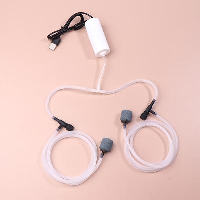 Akwarowe USB Pompa Tlenowa Powietrza Akwarium Przenośna Dwuotworowa Cicha Sprężarka Powietrza Aerator Przenośny Mini Mały Oksygenator