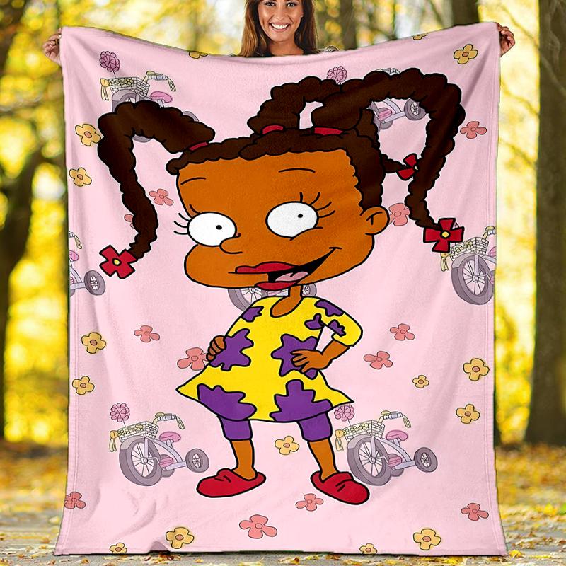 Rugrats Theme Printed Blanket - Perfect for Couch, Bed, Travel & Outdoor Use | Machine Washable, Cozy & Durable.