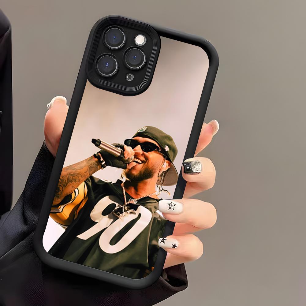Jhayco Puerto Rico Singer Phone Case For IPhone 17 Air 16 E 15 14 Plus 13 12 11 Pro Max Black Sky Eye Stepped Protective Case