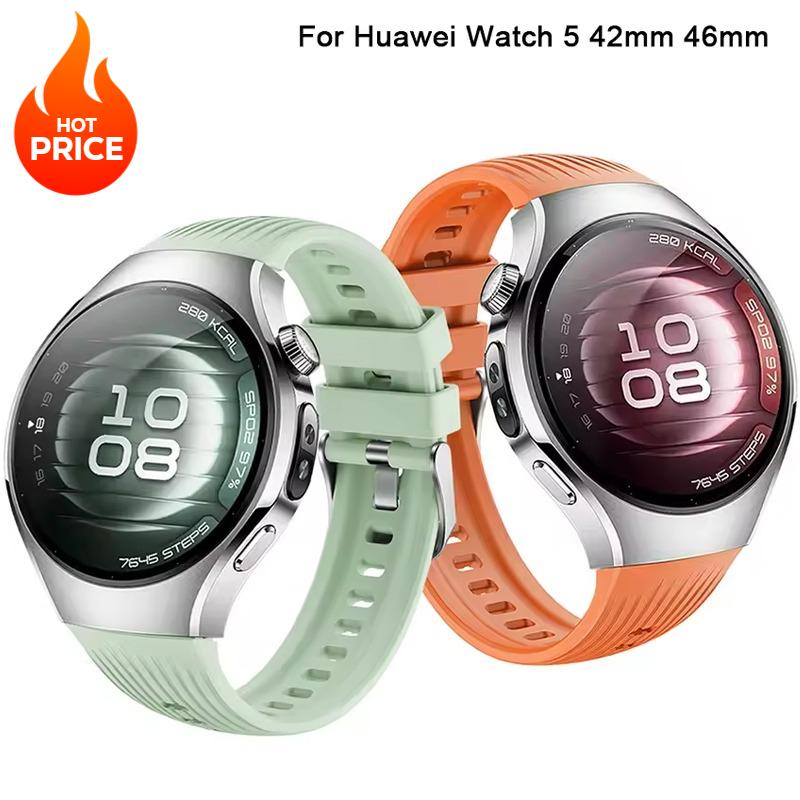 Silicone Strap for Huawei Smart Watch 5 46mm Official Original Replace Band for Huawei Watch 5 42mm Men Women Band Accessories
