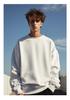 Men's Plus Size Round Neck Solid Color Hoodie - Loose Fit with Velvet Base Layer for Couples, Suitable for Spring and Autumn.