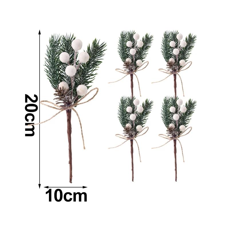 

Artificial Pine Cone Branches Fake Red Berries Flower Bouquets DIY Xmas Tree Wreath Ornaments Xmas Winter Holiday Decor Crafts 1PC-(ONLY ONE)