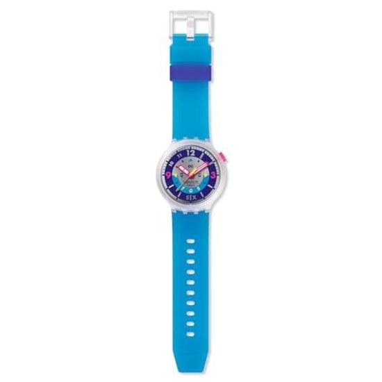Swatch wristwatch AQUACHRONO NEON HIELO Yellow SB01K400 unisex adult blue