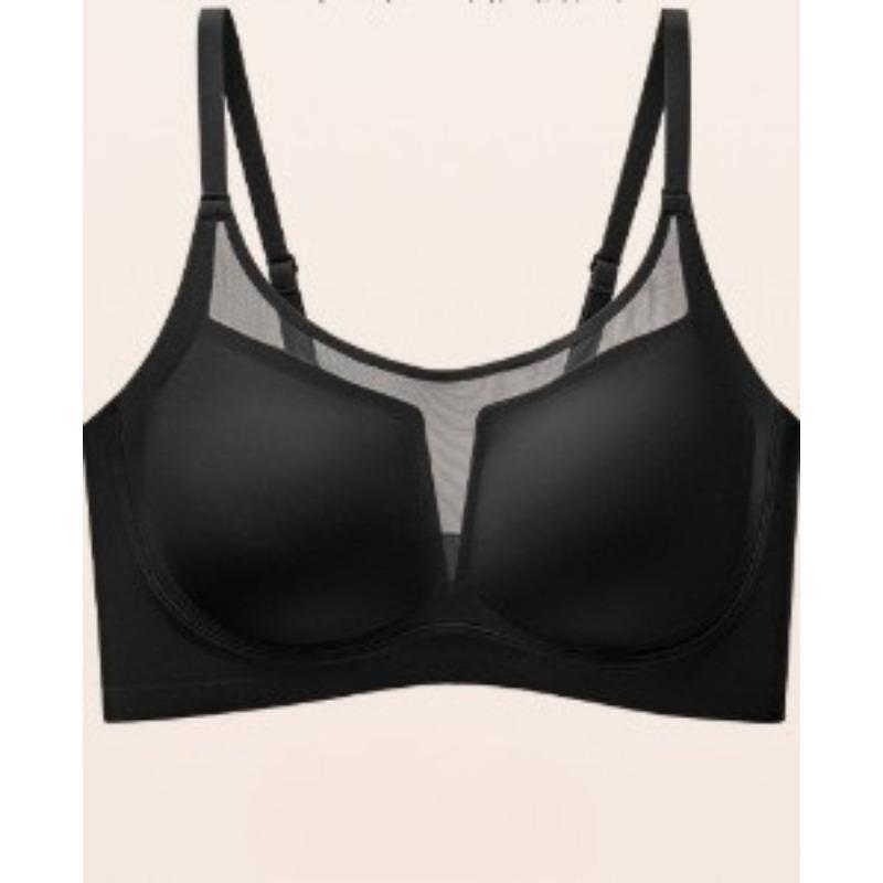 

Women s Mesh Gauzy Big Boobs Show Small Gather on The Collection Side Breast Anti Sagging Anti Skin Out Underwear 40/90ABC