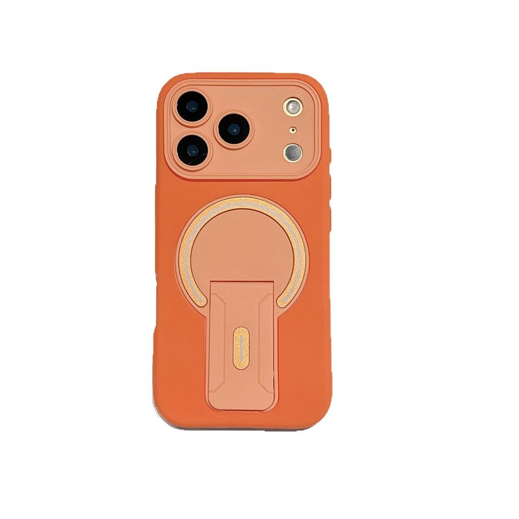 iPhone18 Apple Mobile Phone Case 17/16pro Simple Anti-drop Magnetic Suction Second Change Bracket Mobile Phone Case 15 Suitable for 14