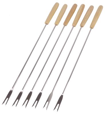 UZ-13224 Barbekü Şişi Barbekü Izgara Çatalı 35cm [6 Adet Set]