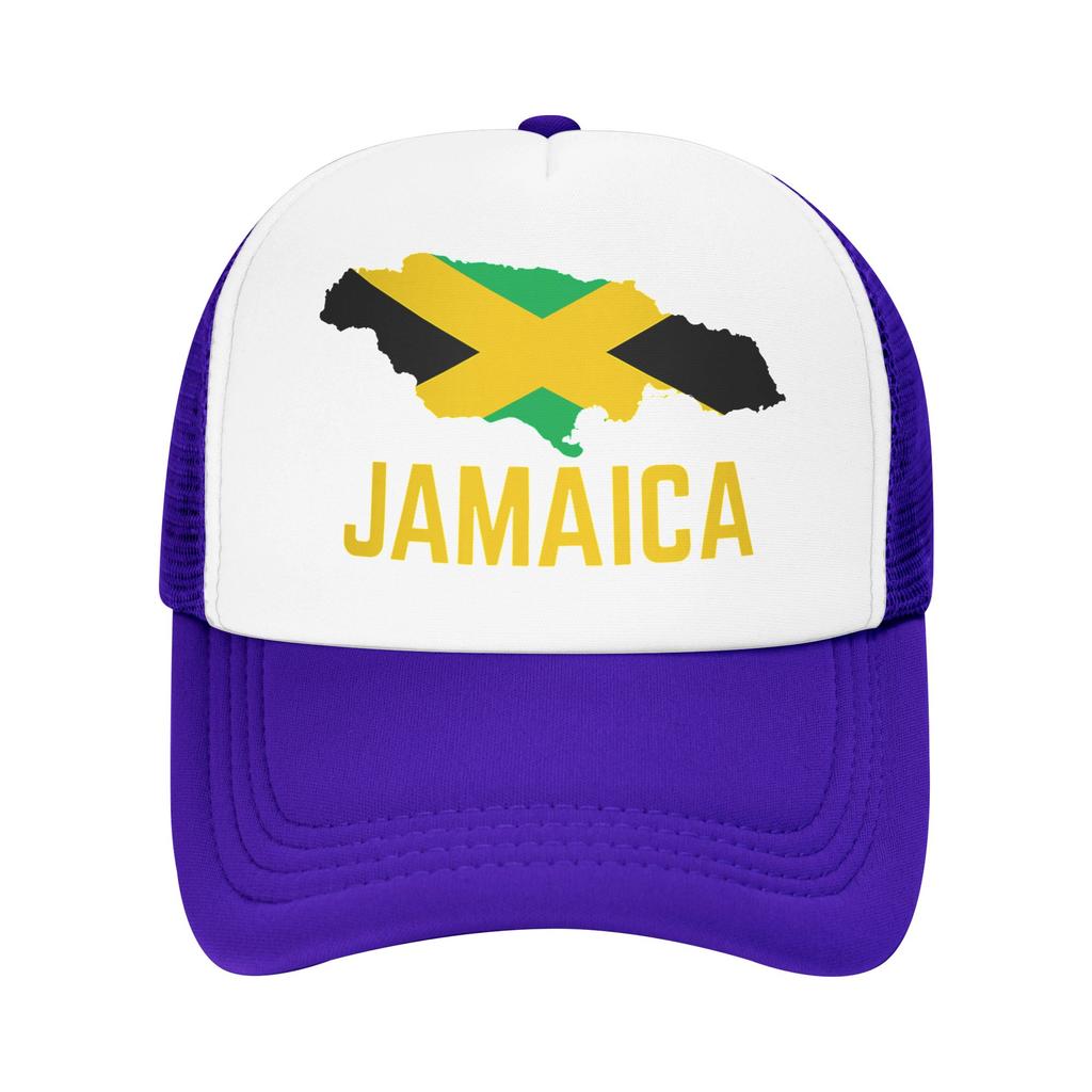 Jamaica Flag Jamaican Mesh Baseball Cap Adult Casual Sun Hat  Dad Hat Adjustable Polyester Sun Caps Summer Trucker Hats