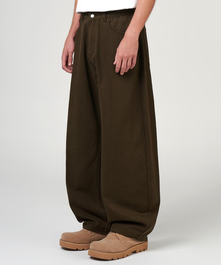 UNTAPPED STUDIO [2Pack] Washed Curved Wide Cotton Pants 4 Colors