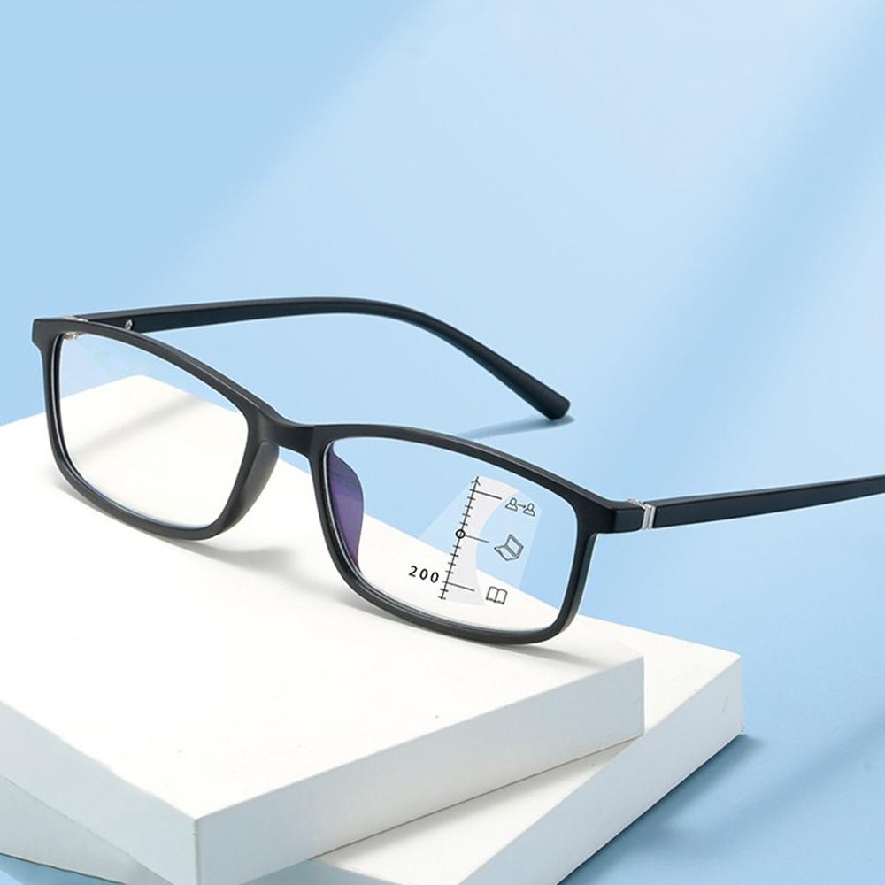 Ultra Light TR90 Progressive Multifocal Reading Glasses Men Women Classic Small Presbyopic Glasses Anti-blue Light Glasses