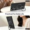 Magnetic Ring Foldable Integrated Film Phone Case For Samsung Galaxy Z Fold4, Hinge Protection 360° Kickstand Wireless Charging Cover