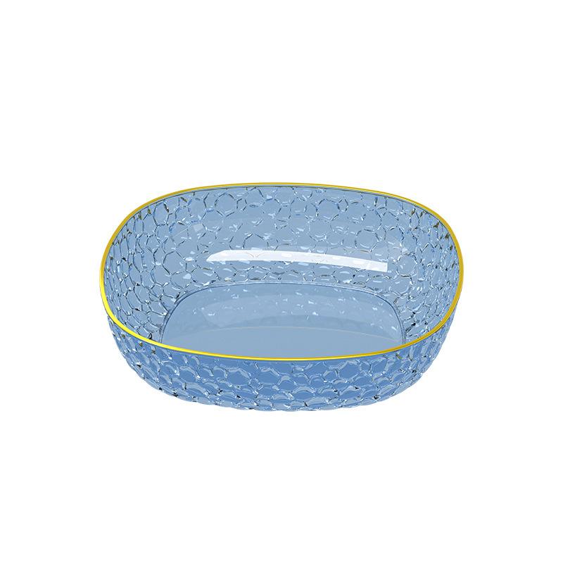 Premium Transparent PET Fruit Tray Home Use Living Room Coffee Table Furniture Candy Dried Fruit Tray Snack Tray Storage Tray
