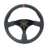 Car Modification Racing Leather/frosted Steering Wheel, Competitive Sports 14 Inch Flat Universal Steering Wheel