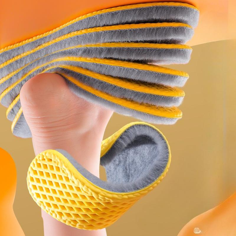 1Pair Thicken Thermal Shoes Pads for Women Men Winter Warm Plush Insoles Self Heated Sports Inserts Shock-absorbing Padding