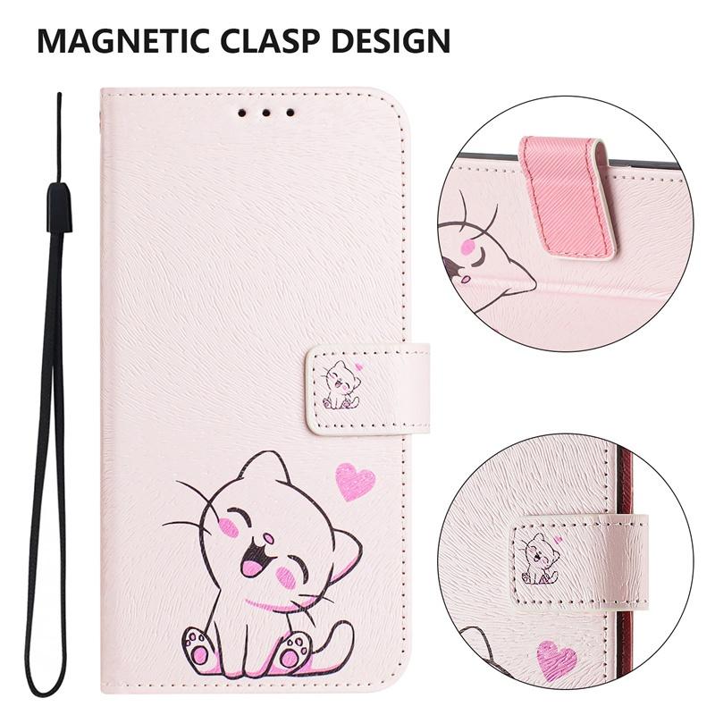For Realme 10 13 14 Pro Plus 4G 5G Painted Case Leather Wallet Card Slots Flip Cover Cellphone Casing Shell