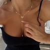 New Unique Y-Shaped Cubic Zircon Necklace for Women Girls Fashion Long Tassel Dangle Choker Necklace Party Jewelry Gift