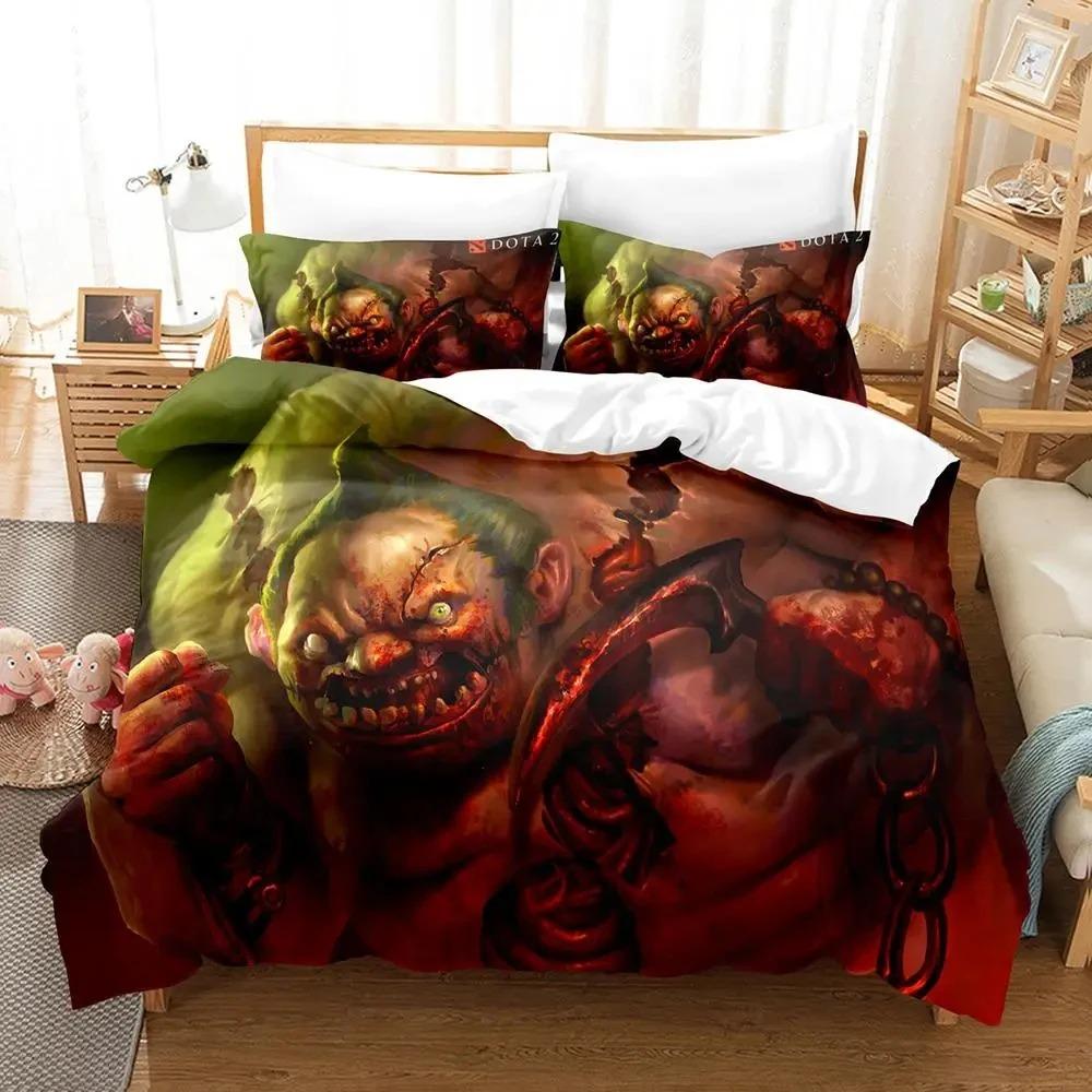 3D Print Fashion Dota 2 Game Bedding Set Boys Girls Twin Queen King Size Duvet Cover Pillowcase Bed Boys Adult Bedroom