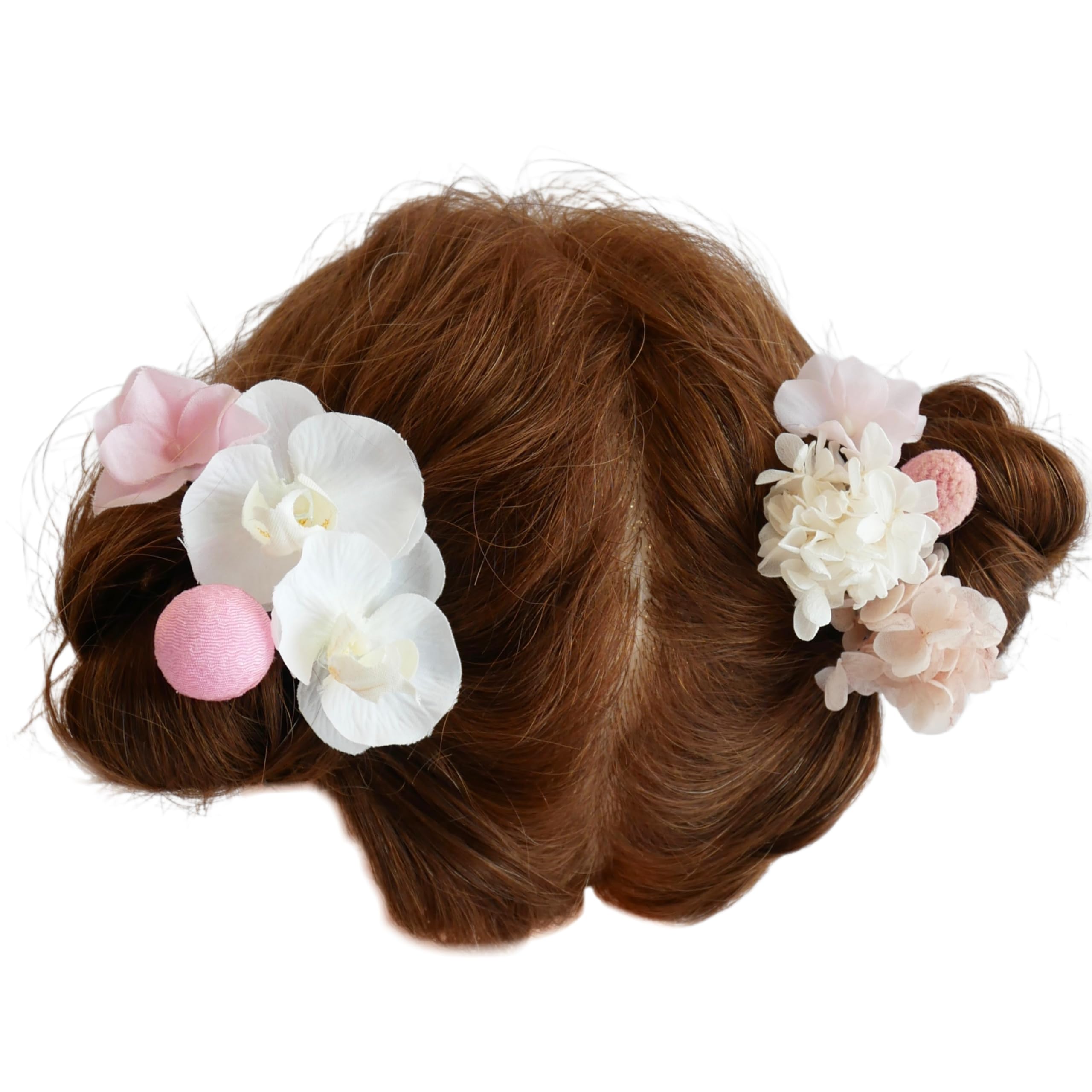 

753 Preserved Flower Hair Mini Phalaenopsis Pink [Bria] Shichi-Go-San Ornament, Orchid, розовый