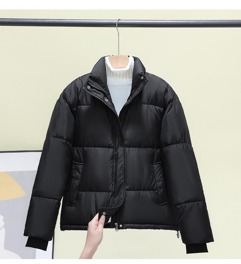 

Женская короткая свободная пуховая куртка с подкладкой, утолщенная зимняя куртка с подкладкой M чёрный