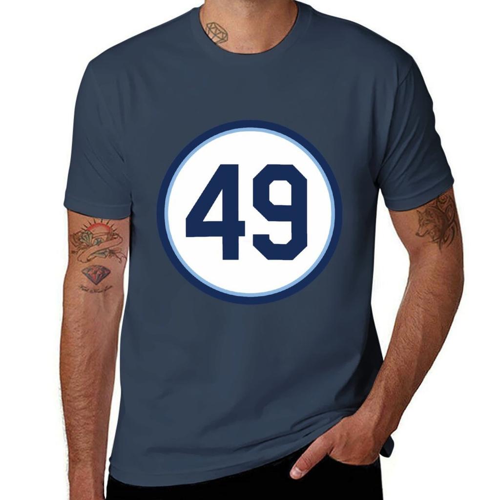 Brendan Mckay 49 Jersey Number Tshirt Plus Size Workout Short Sleeve Top