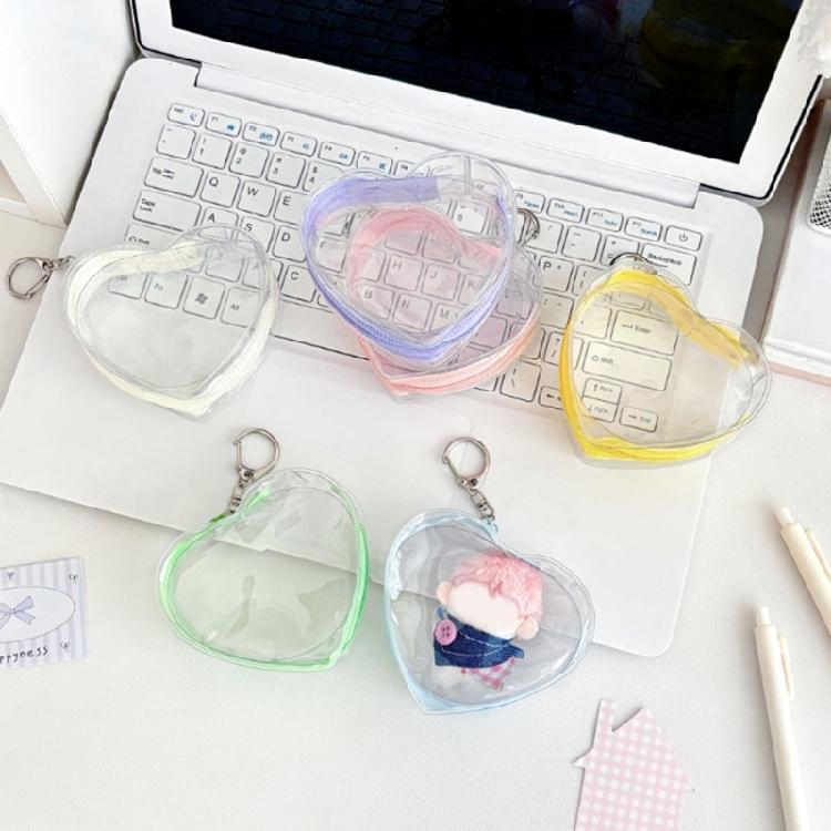 Bolsa Transparente para Exhibición de Figuras con Llavero Bolsas Portátiles Pequeñas para Guardar Muñecas Estuche Portátil con Llavero Regalo para Mujeres