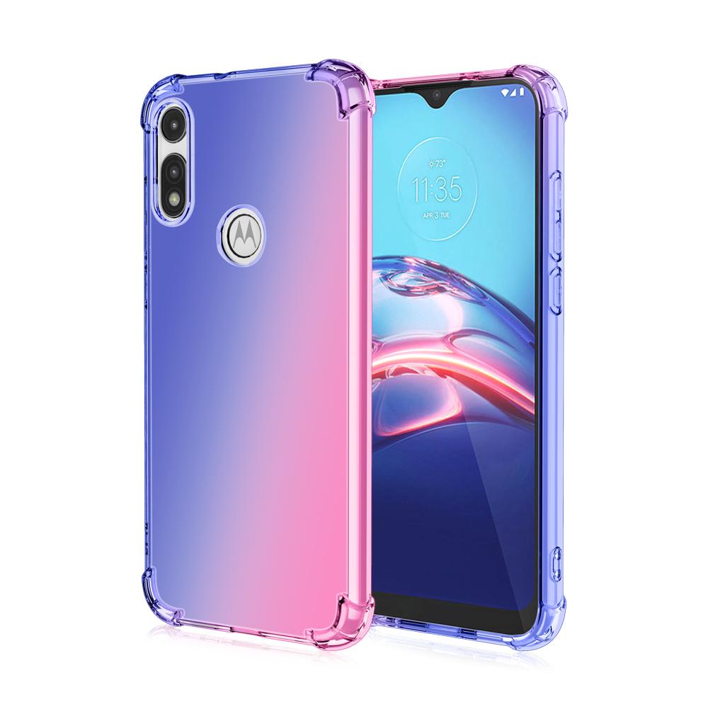 

Прозрачный милый градиентный чехол для телефона, тонкий, устойчивый к царапинам, гибкий чехол из ТПУ, противоударный защитный чехол для Moto E30 G Play Stylus 5G 2024 Power Plus E13 Moto E6s 2020