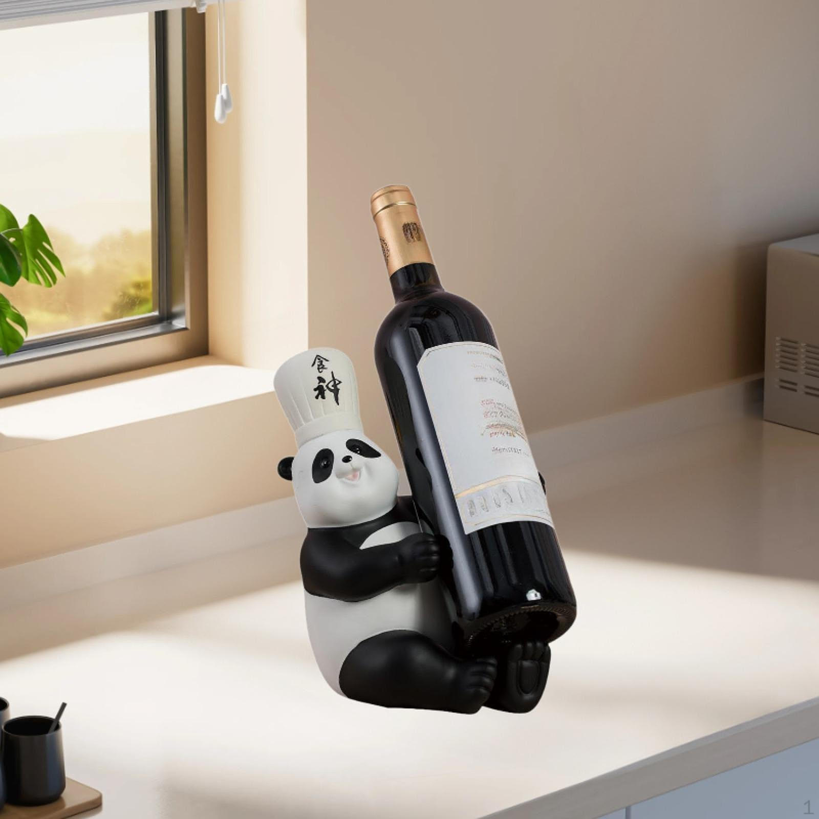 

Статуя животного держатель для бутылки вина симпатичная полка креативный стеллаж дисплей 15x17x20.5cm_Panda