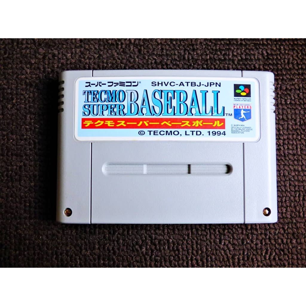 Used Tecmo Super Baseball SFC SNES Super Famicom SHVC-ATBJ Tested Working Nintendo Sports Tecmo NTSC-J Super Nintendo Cartridge