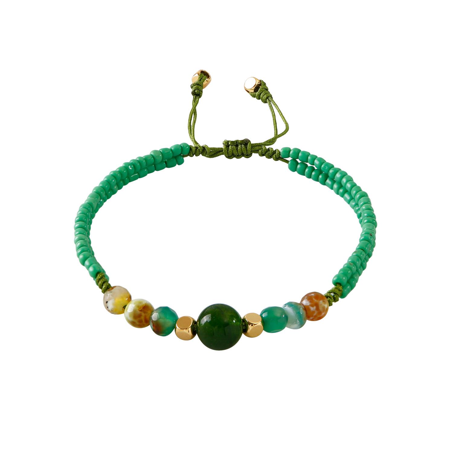 

Универсальный браслет «Дерево жизни» ручной работы с бусинами из аквамарина, тигрового глаза, бирюзы, розового кварца, аметиста и лунного камня