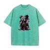 New Vintage WashedCottonTShirt MenWomenGothic Punk BlackBearGraphicTees StreetwearHarajuku Casual OversizedShort SleeveTops