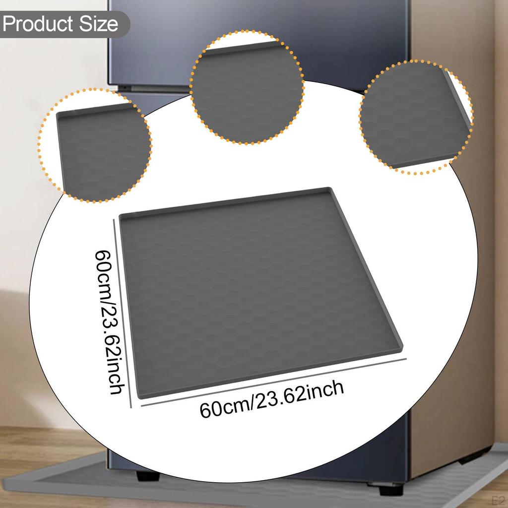 60 X Cm Silikonová podložka do lednice Protiskluzová Proti odkapávání Přenosná Domácí Mraznička Odkapávací tác