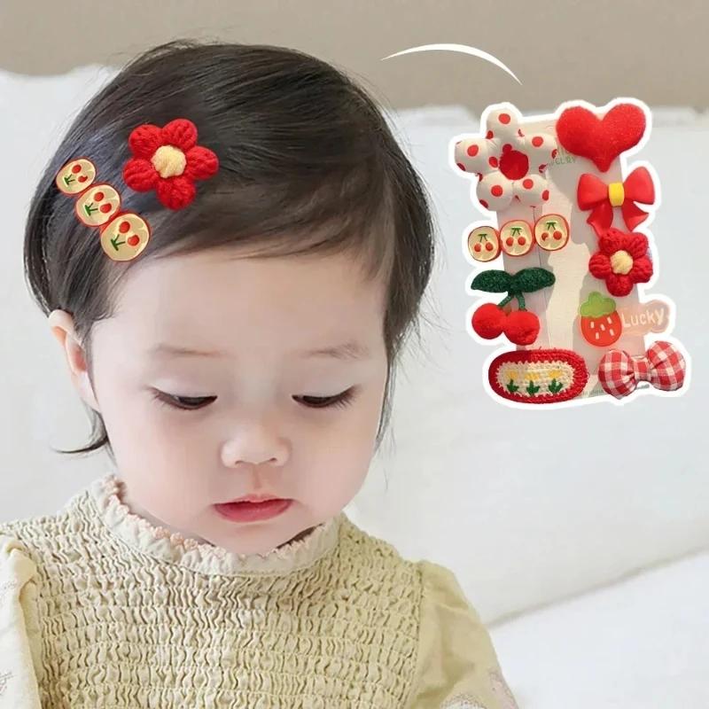 8/9 Stück Neue Mode Kinder Kinder Plüsch Hase Liebe Haarnadel Cartoon Haarnadel Kleines Mädchen Weicher Pony Clip Kinder Accessoires