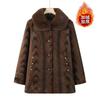 New winter velvet cotton-padded coat wife winter imitation fur coat old woolen coat