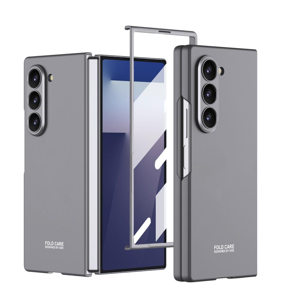 Shockproof Armor Plastic Case for Samsung Galaxy Z Fold 7 6 Outer Screen Glass Protective Matte Cover for Galaxy Z Fold 7 Case