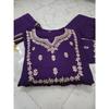Indian Women Anarkali Long Gown Pant Dupatta Set Party Wear Top Tunic Kurti VF-20253a